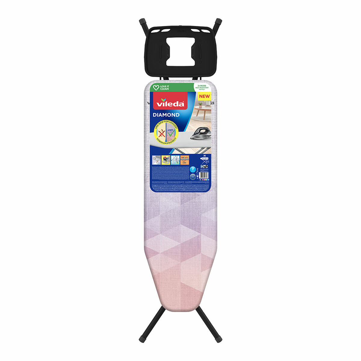 Strykbräda Vileda Diamond 173216 Aluminium Stål 120 x 38 cm