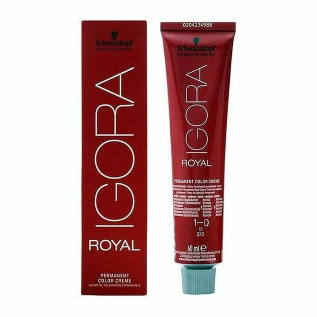 Permanent hårfärg Igora Royal Schwarzkopf 1-0 (60 ml)