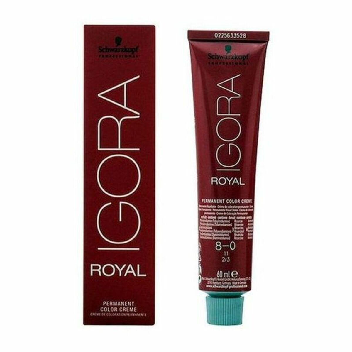 Permanent hårfärg Igora Royal Schwarzkopf 8-0 (60 ml)