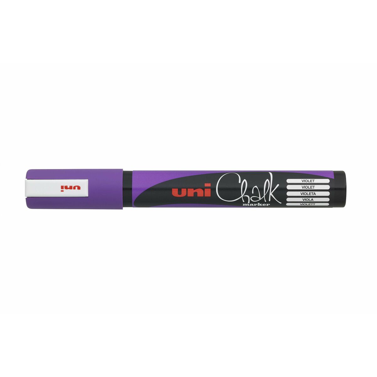 Flytande kritamarkör Uni-Ball PWE-5M Violett (6 Delar)