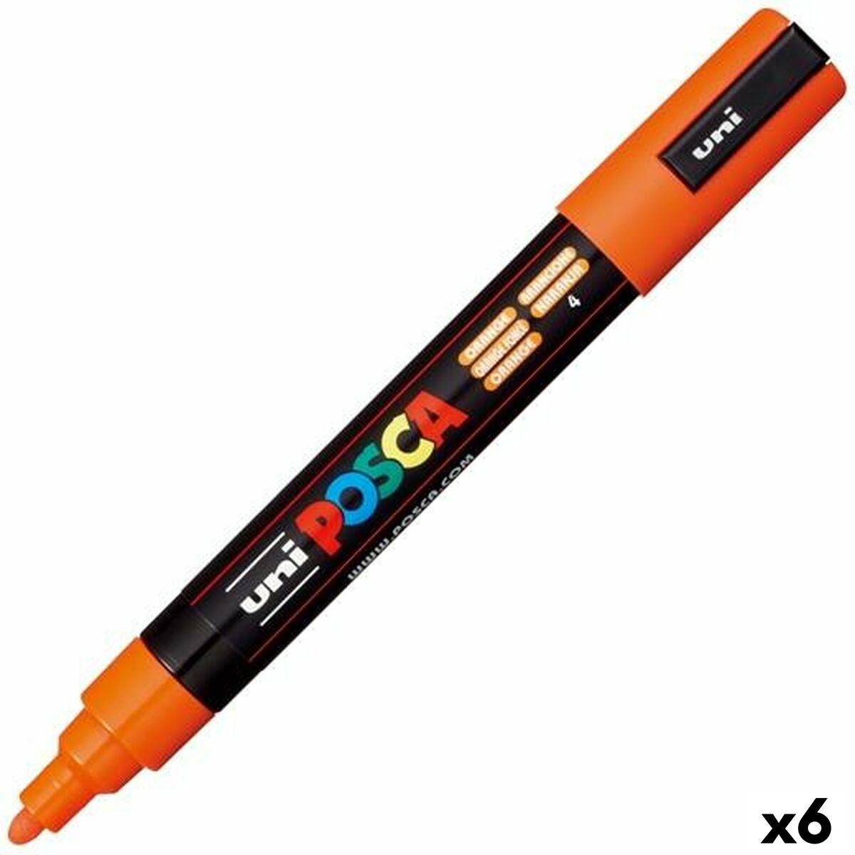 Tuschpennor POSCA PC-5M Orange (6 antal)