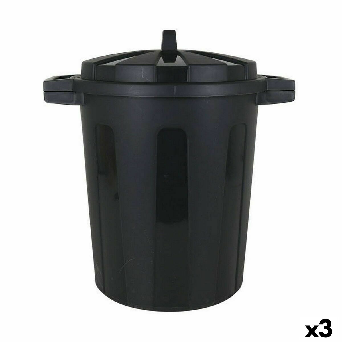 Papperskorg Dem 50 L Svart 55 x 41 x 54 cm (3 antal)