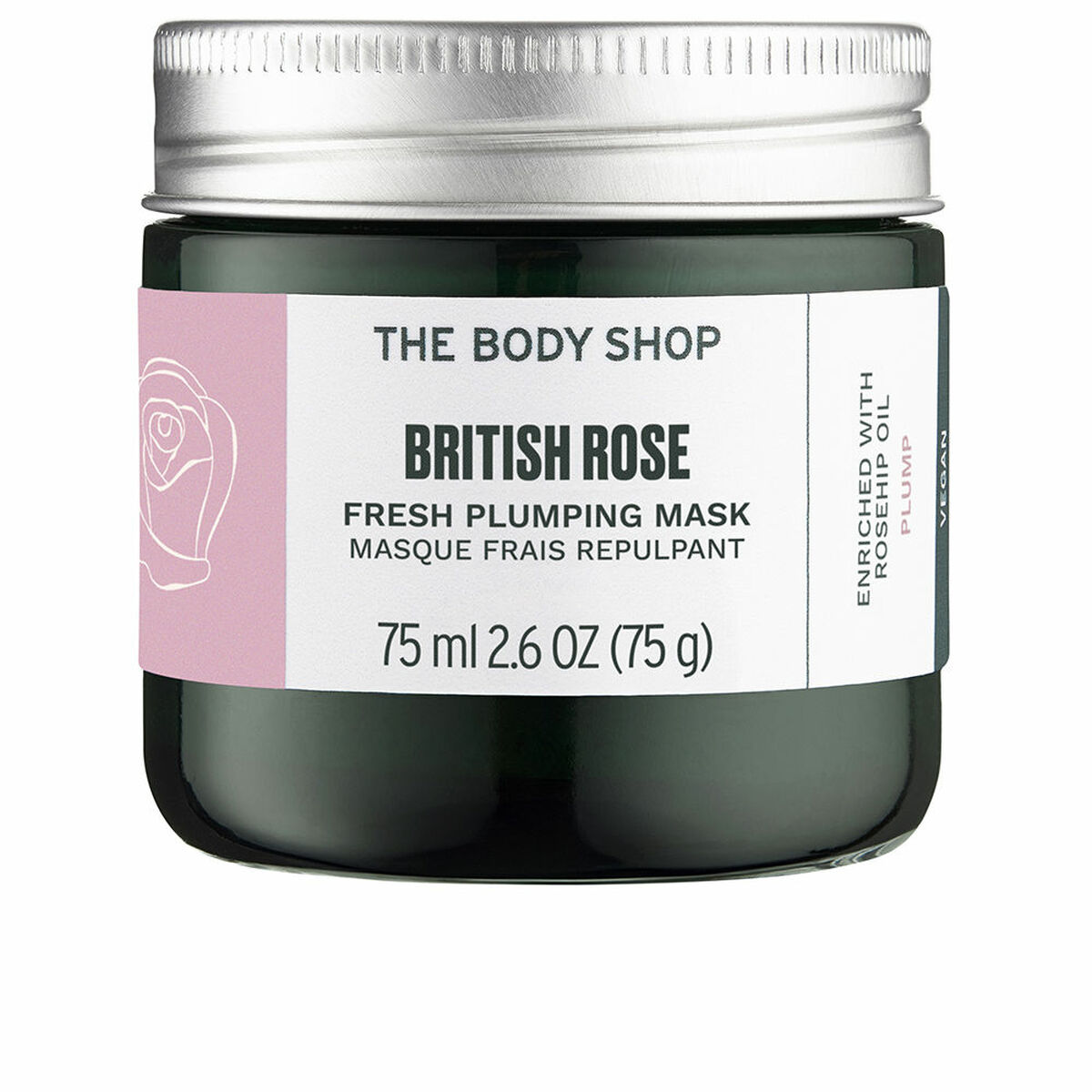 Fuktande ansiktsmask The Body Shop BRITISH ROSE 75 ml