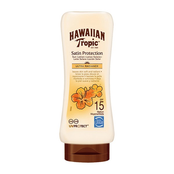 Sol Lotion Satin Protection Ultra Radiance Hawaiian Tropic Spf 15 - 180 ml