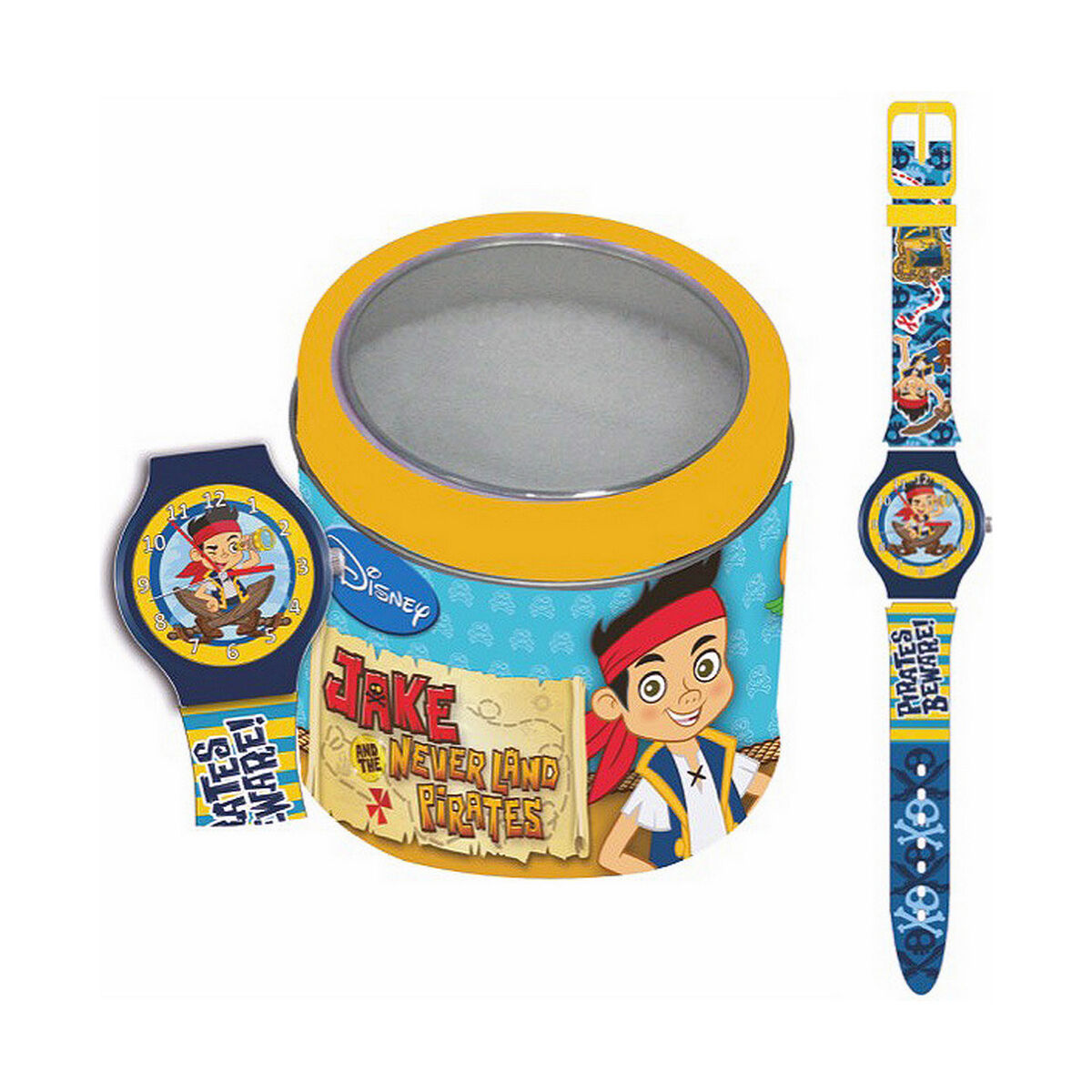 Barnklocka Jake the Pirate JAKE THE PIRATE - TIN BOX (Ø 33 mm)