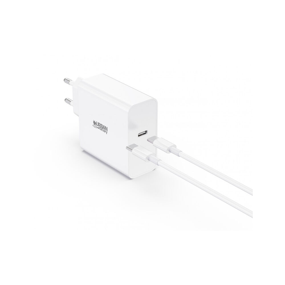 Bärbar laddare Urban Factory PSC65UF (2 m) Vit