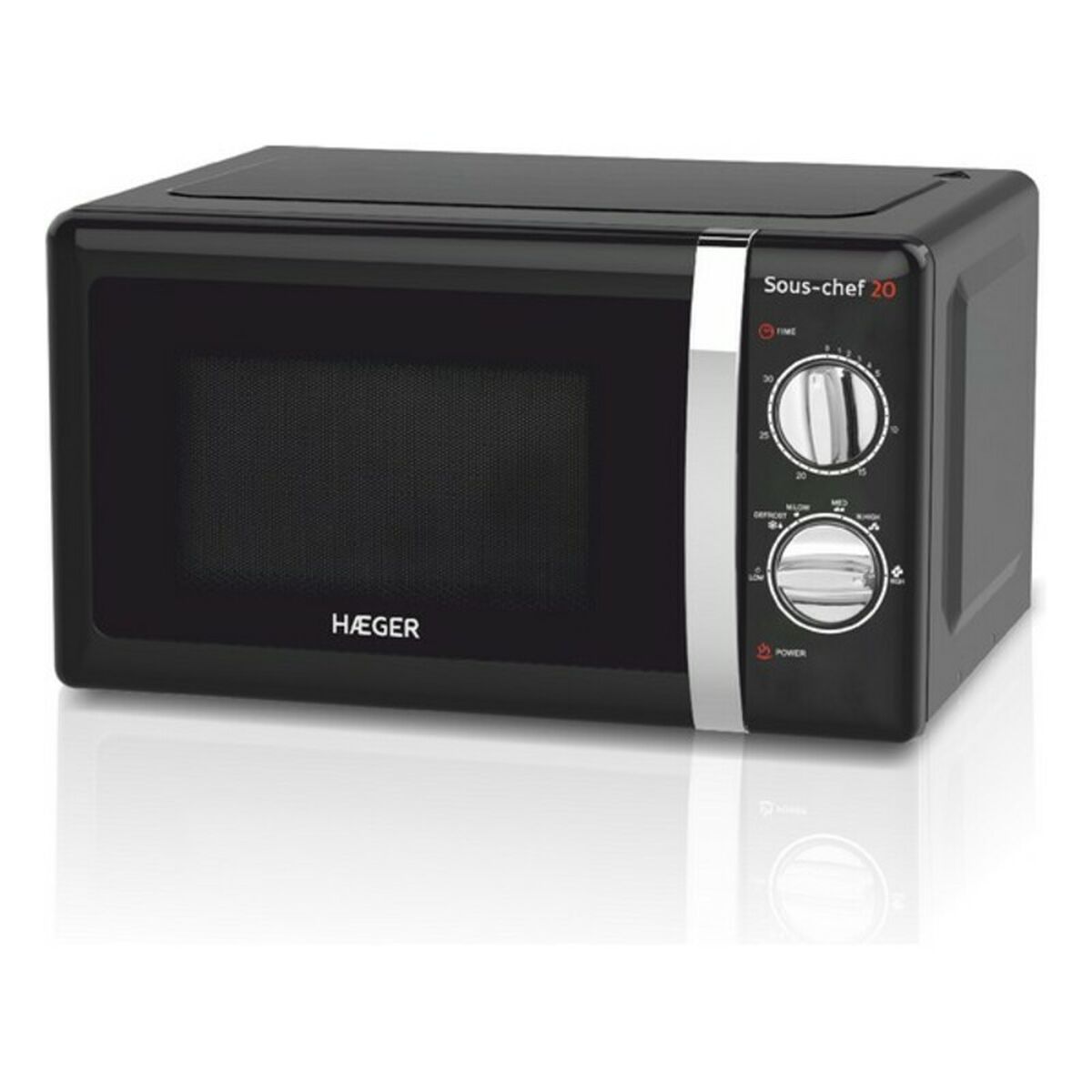 Mikrovågsugn med Grill Haeger MW-70B.007A 20 L Svart 700W