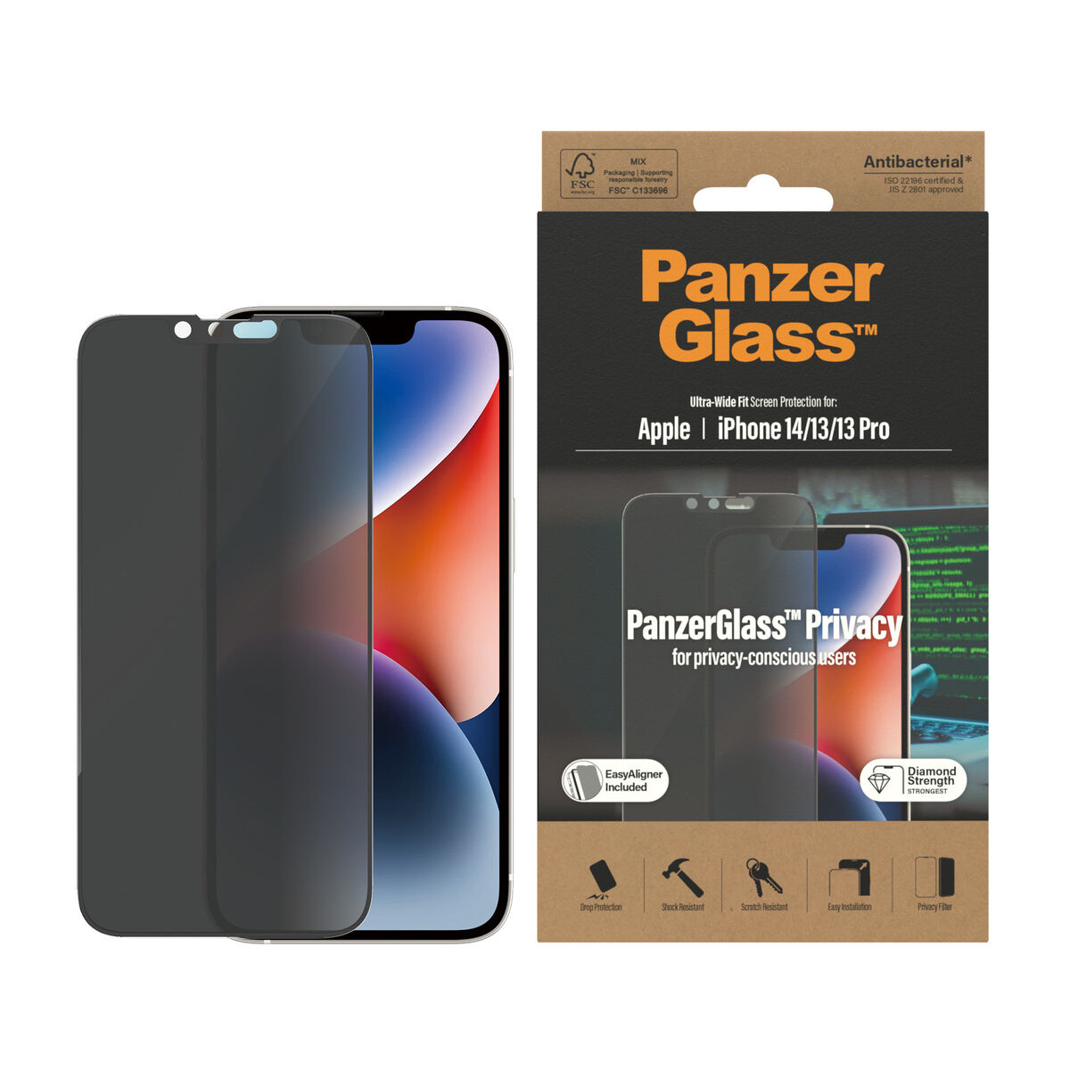 Skärmskydd för Mobiltelefon Panzer Glass P2783 Apple iPhone 13 Pro iPhone 13 iPhone 14