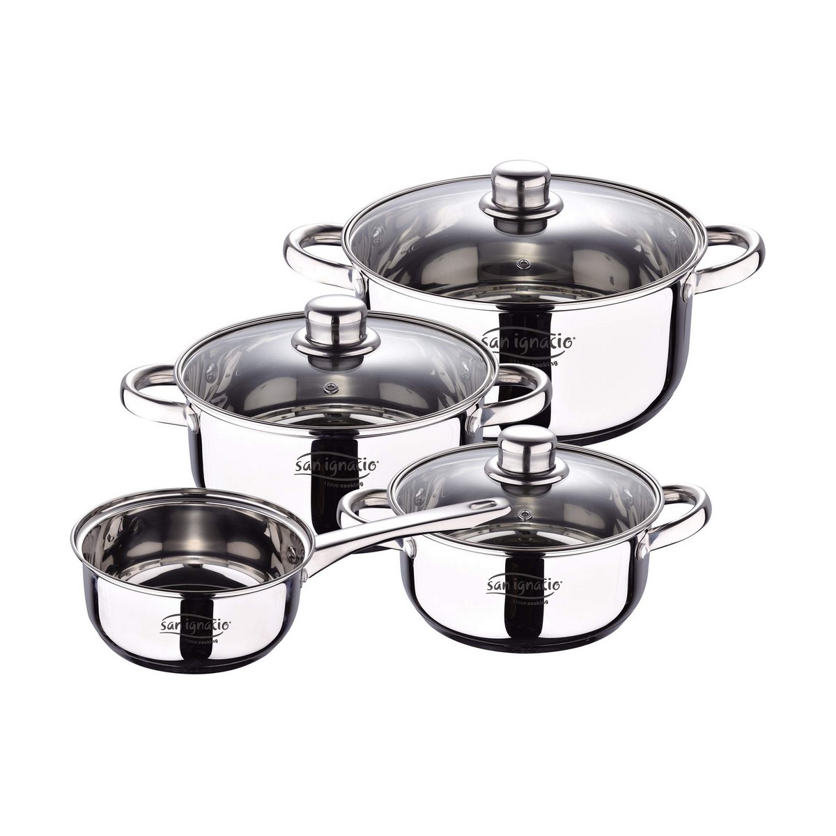 Kastrullset San Ignacio Cassel SG8172 Silvrig Rostfritt stål