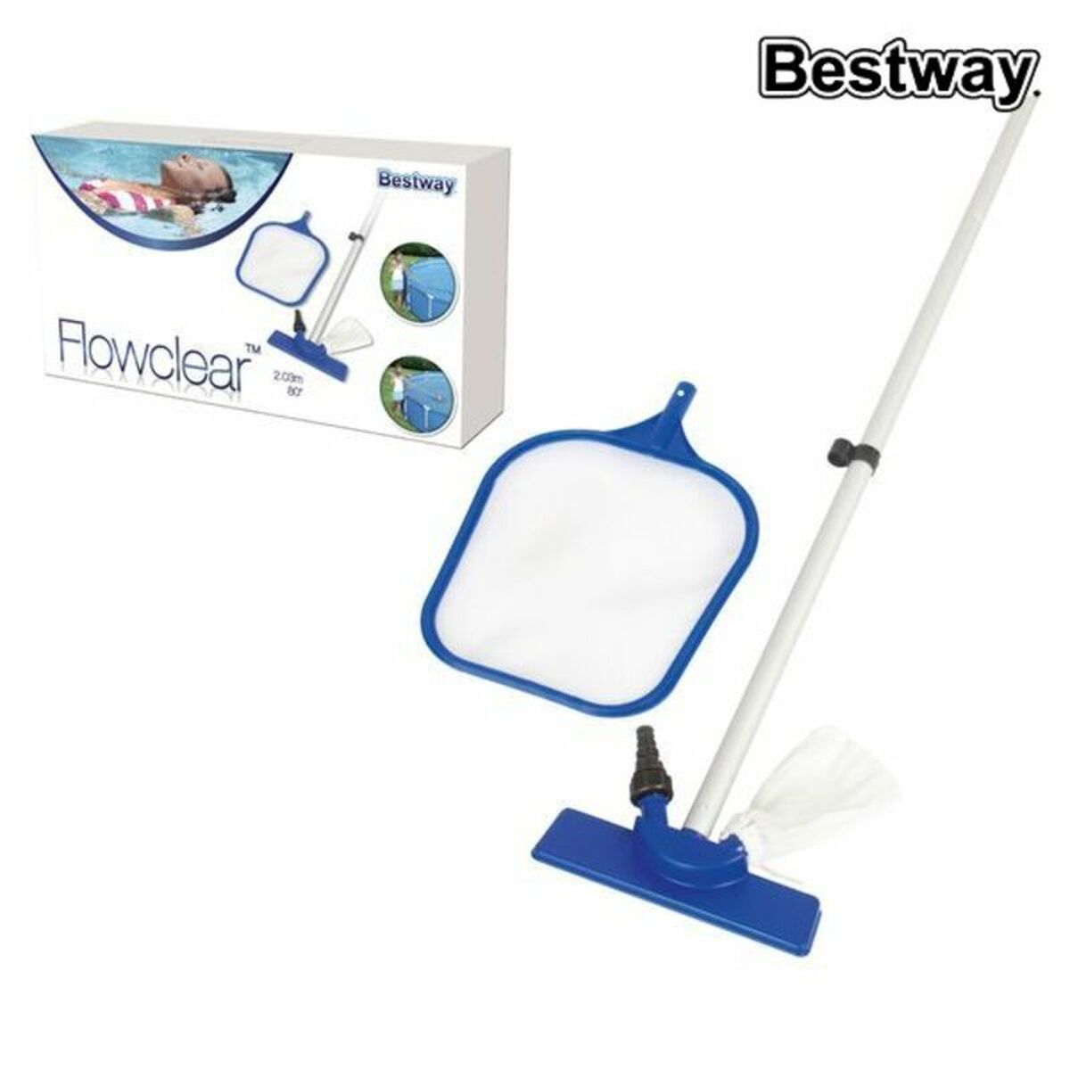 Simbassäng underhållskit C/C. PISCINA 203CM Bestway Blå
