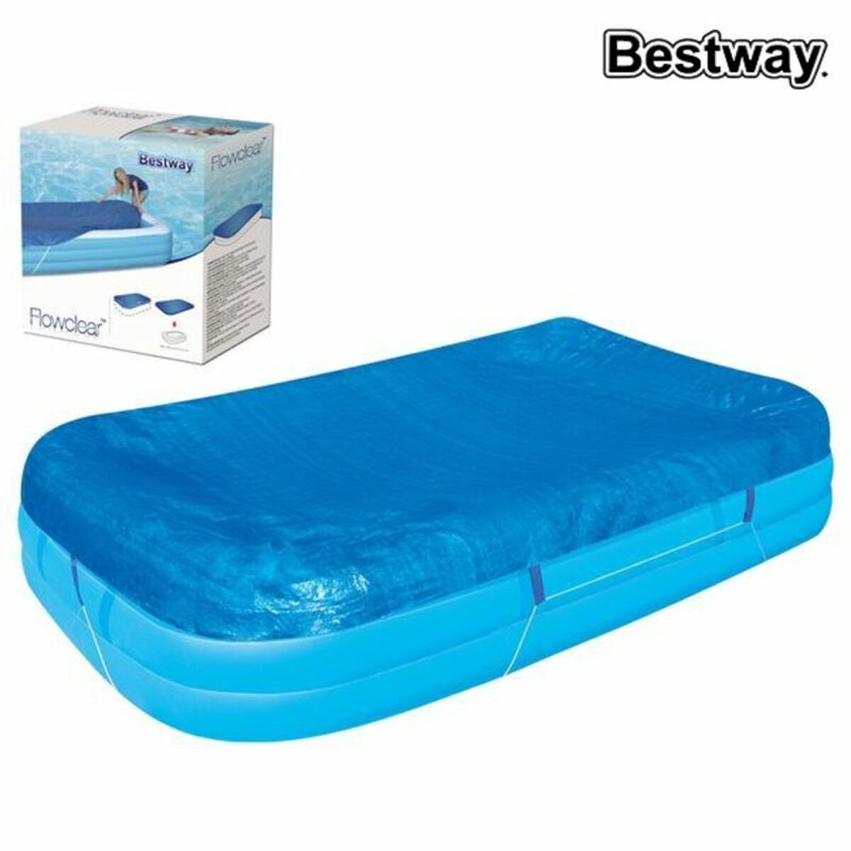 Pool Cover Bestway Blå 305 x 183 cm