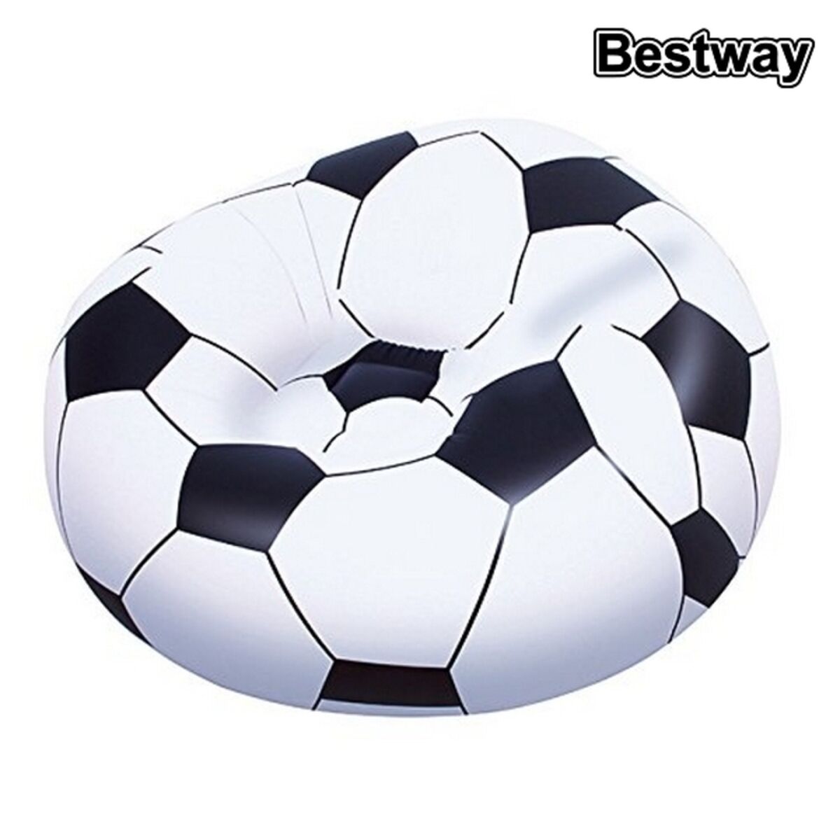 Uppblåsbar puff Bestway Multicolour 114 x 112 x 71 cm Fotboll