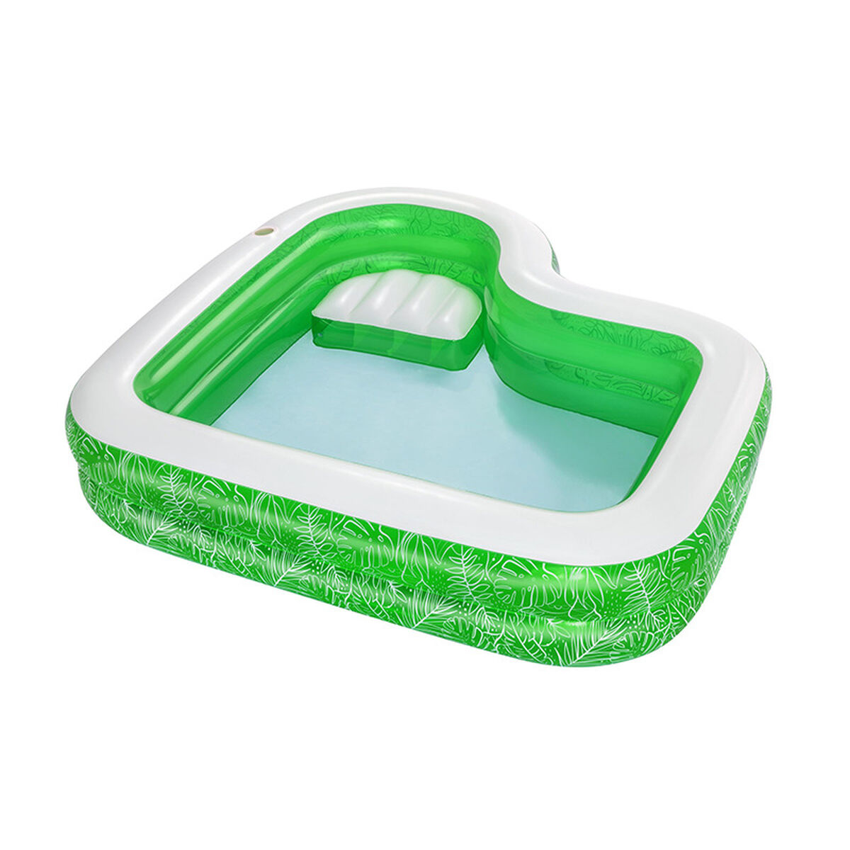 Bestway Uppblåsbar Pool 2 Kamrar Tropical 231x231x51 cm +6 År Trädgård 54336