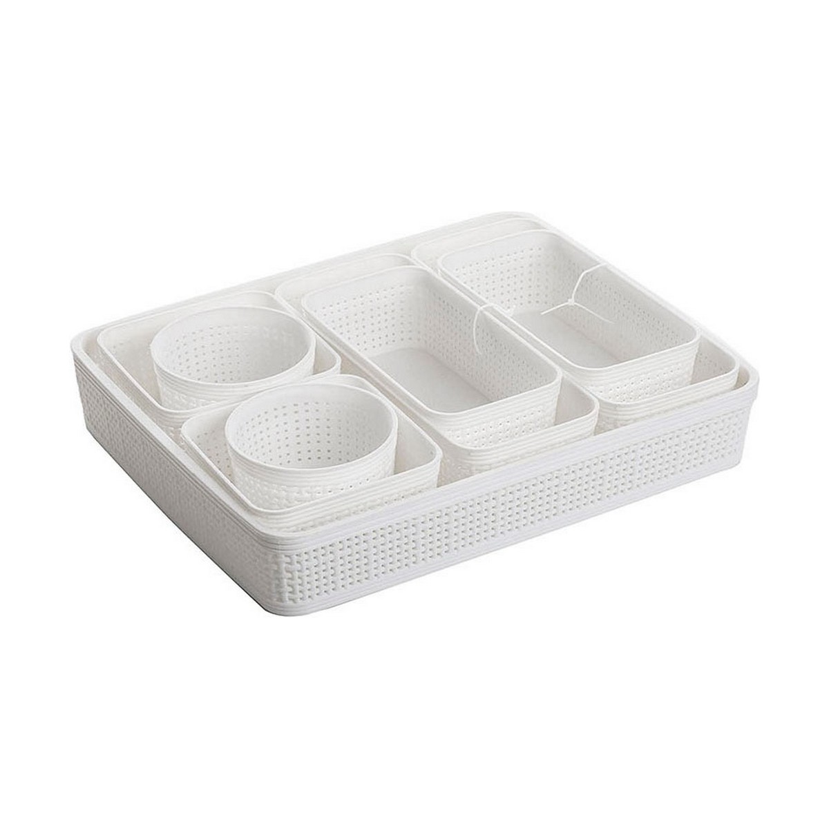 Multifunktionell korg Dem Plast 34 x 28 x 6 cm 9 Delar (9 antal)