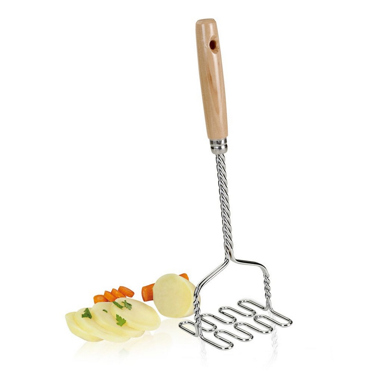 Potatispress Metaltex Trähandtag (10 x 9,2 x 32,2 cm)