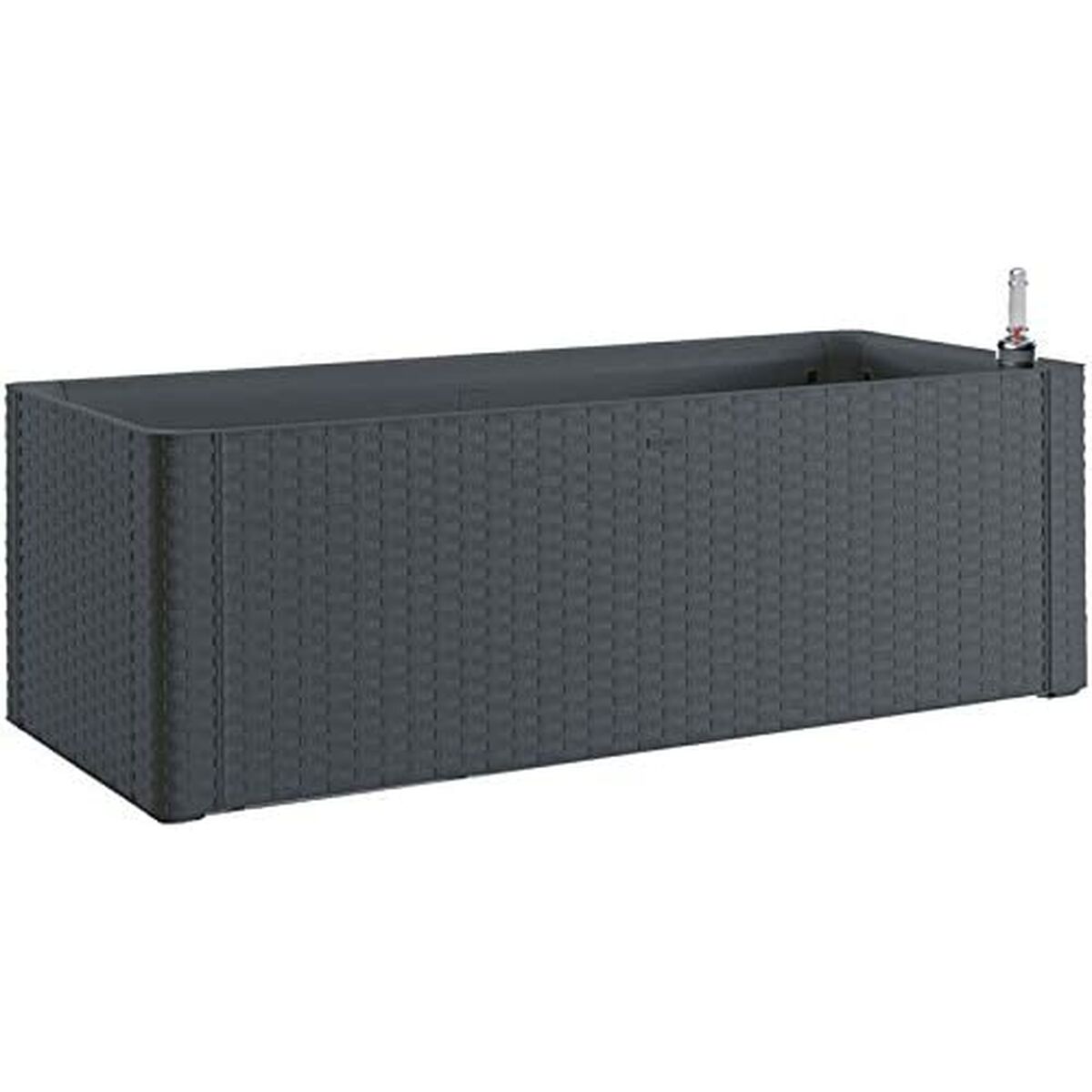 Självvattnande planter Stefanplast Natural Delux Rektangulär Antracitgrå 100 x 43 x 33 cm
