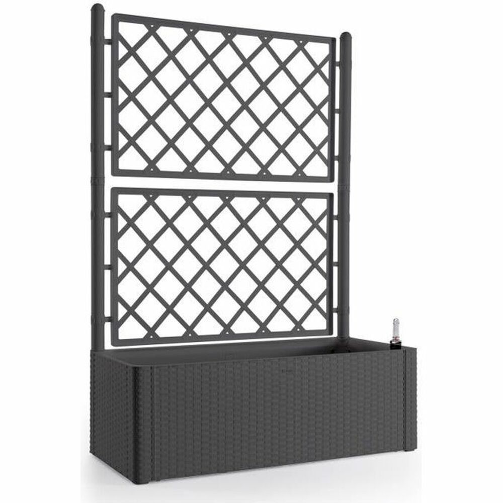 Självvattnande planter Stefanplast Natural Deluxe Rektangulär Antracitgrå 100 x 43 x 142 cm