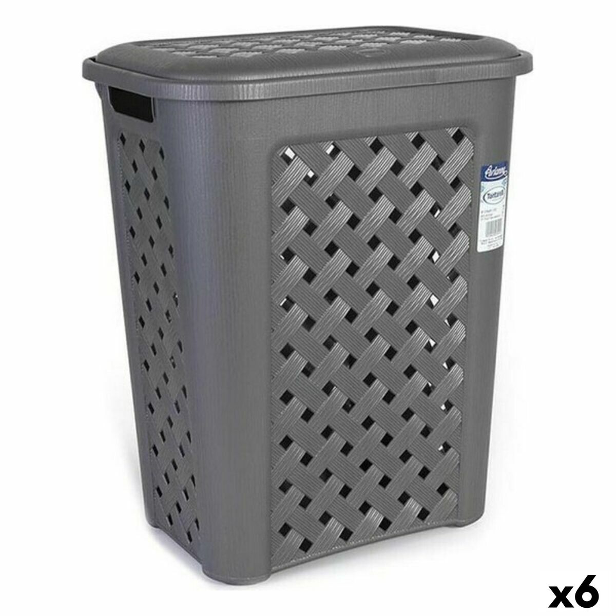 Tvättkorg Tontarelli Arianna 30 L Grafit 37,5 x 27,5 x 47 cm (6 antal)