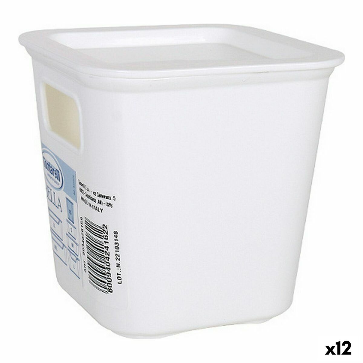 Förvaringslåda Tontarelli Bella Vit 11,4 x 11,4 x 11,2 cm (12 antal)
