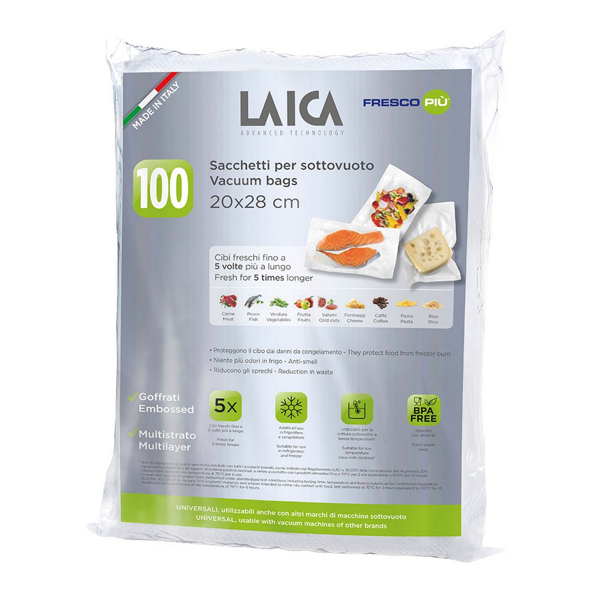 Vakuumpåsar LAICA VT3501 100 Delar 20 x 28 cm