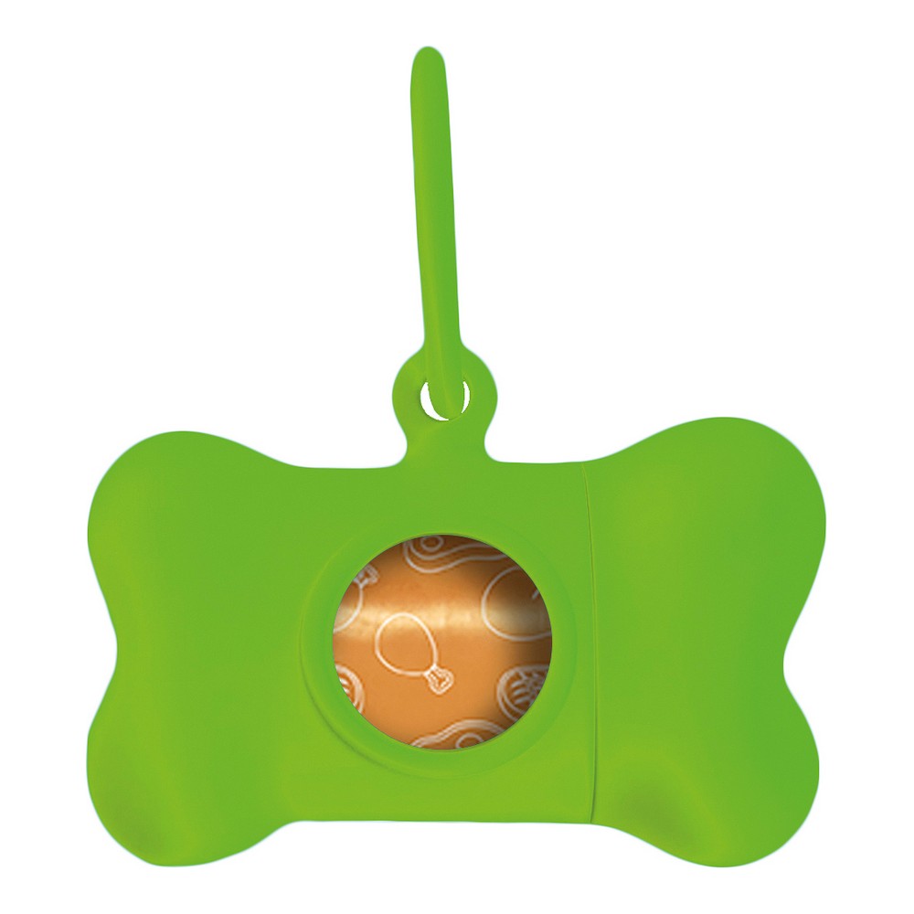 Hållare för bajspåsar United Pets Bon Ton Neon Hund Grön (8 x 4,2 x 5 cm)