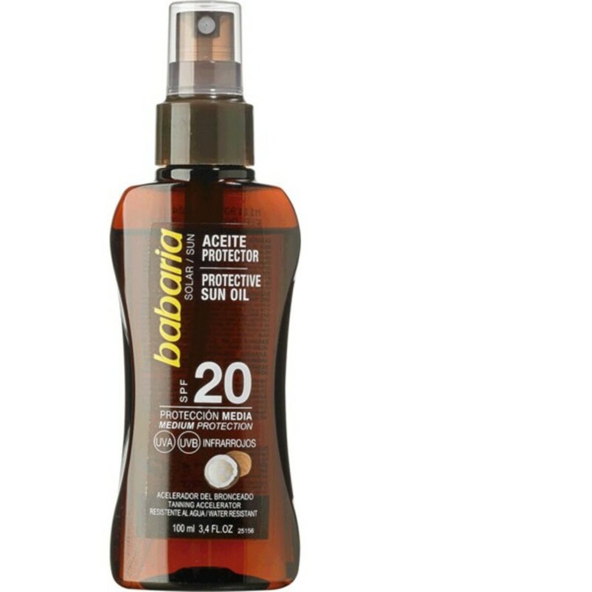 Solskyddsolja Babaria Spf 20 - 100 ml