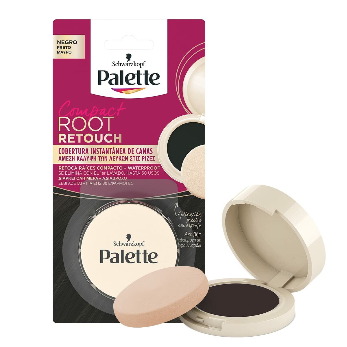 Färgkorrigerande sprej Schwarzkopf Root Retouch Kompakt Svart 3 g