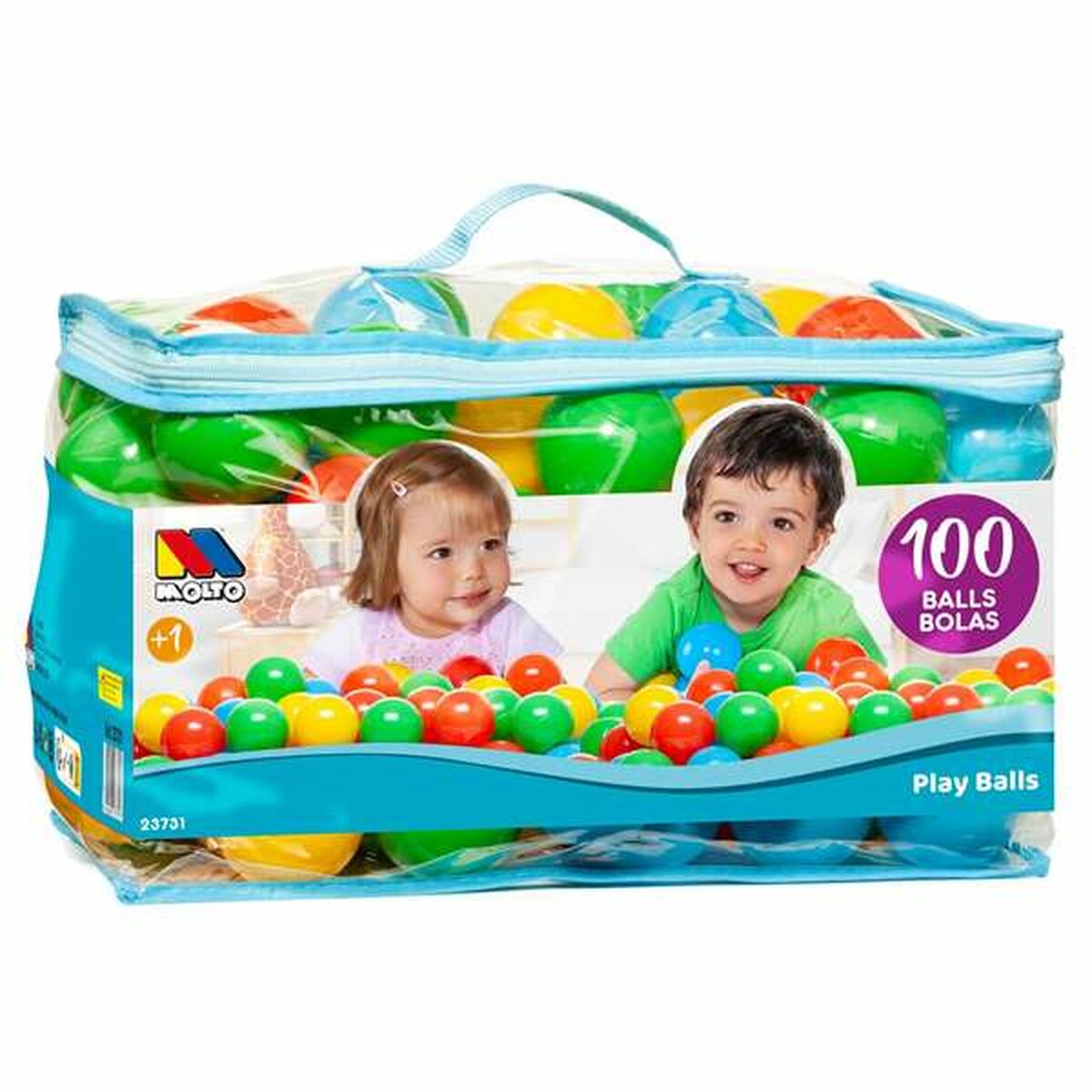 Bollar Moltó Multicolour 100 antal