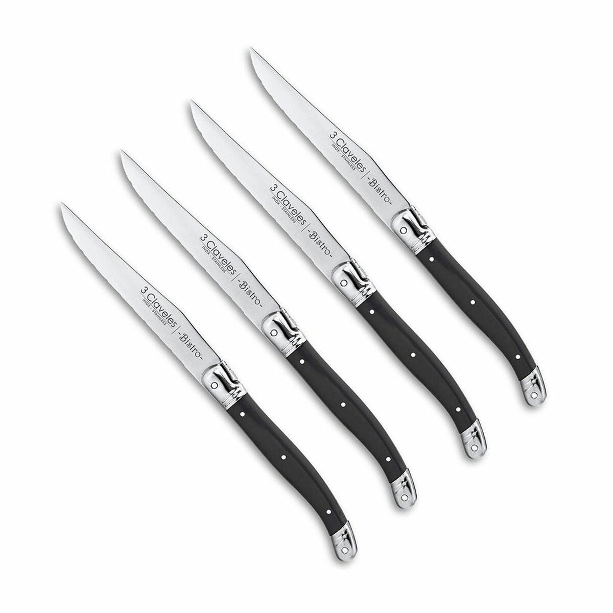 Set med köttknivar 3 Claveles Bistro 11,5 cm (4 antal)