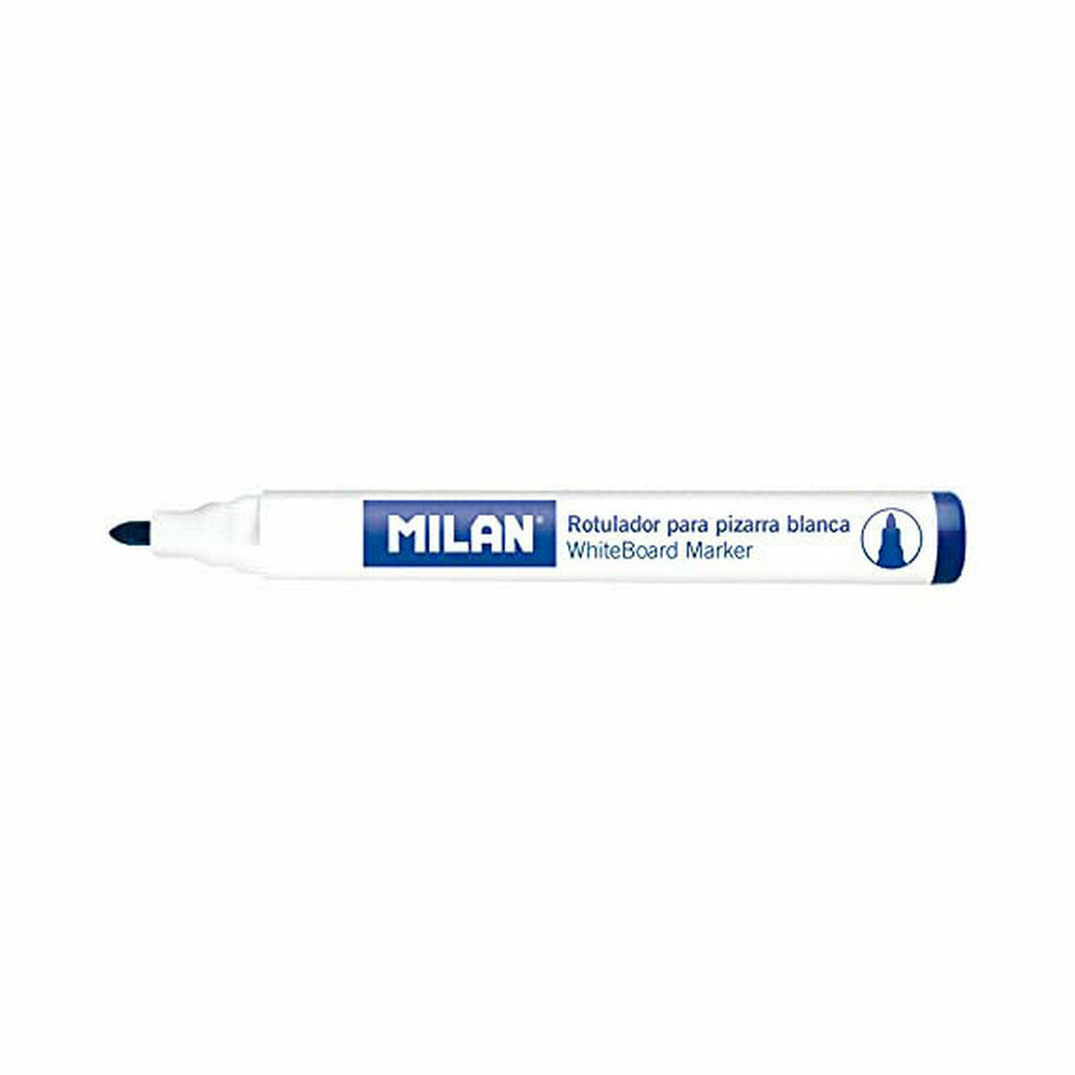 Tuschpennor Milan Whiteboard Blå (12 Delar)