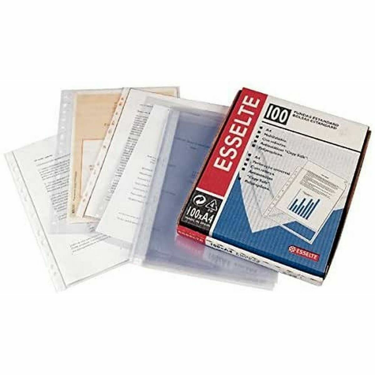 Sorteringsmapp Esselte Transparent A4 Din A4 100 Delar