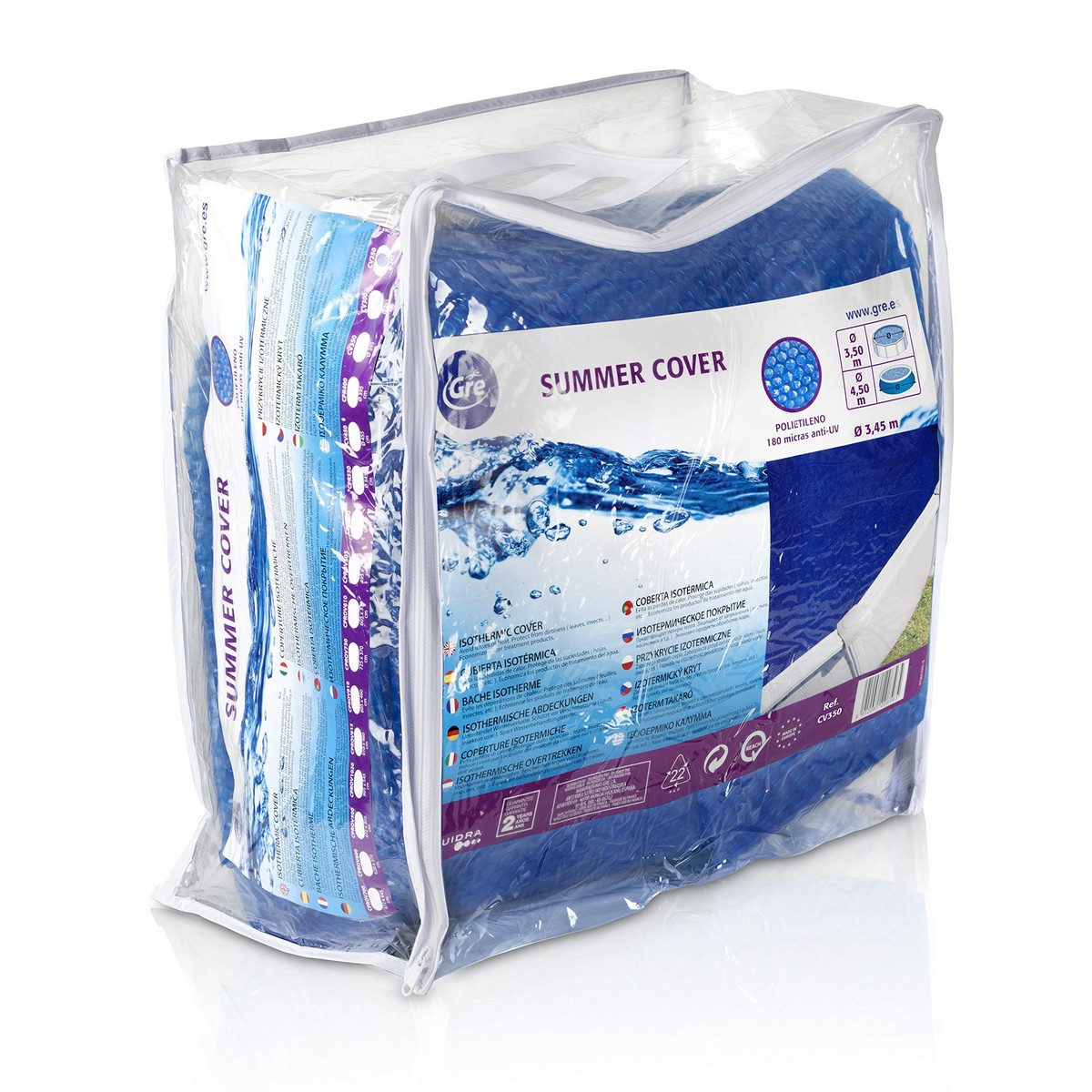 Pool Cover Gre CV350 Blå