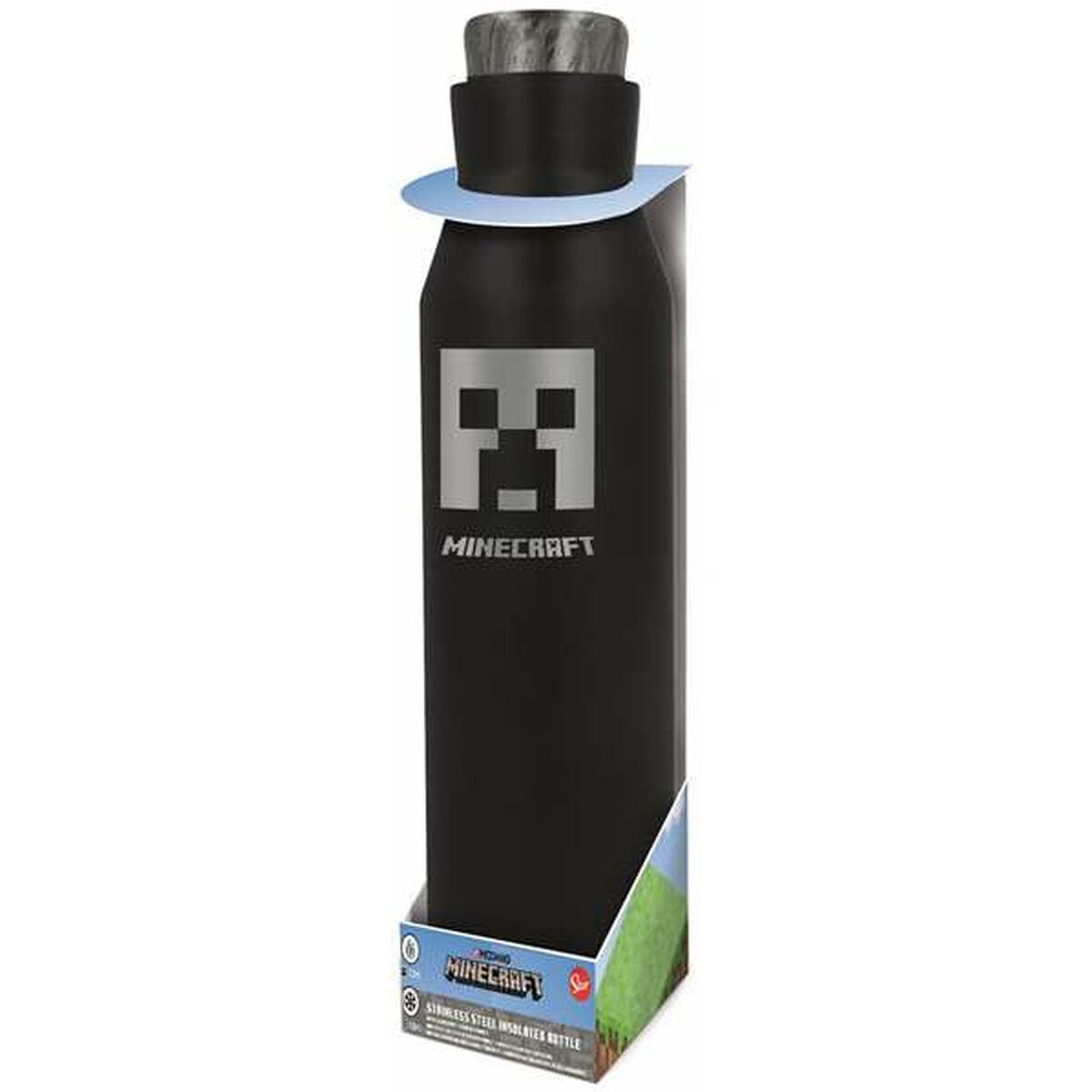 Flaska Minecraft Silikon Rostfritt stål Plast 580 ml