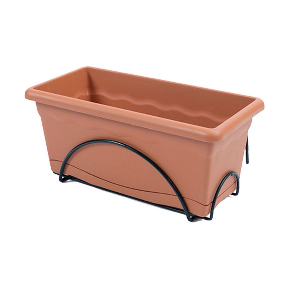 Blomlåda med bottenplatta Plastiken Terrakota n polypropen 50 x 20 cm