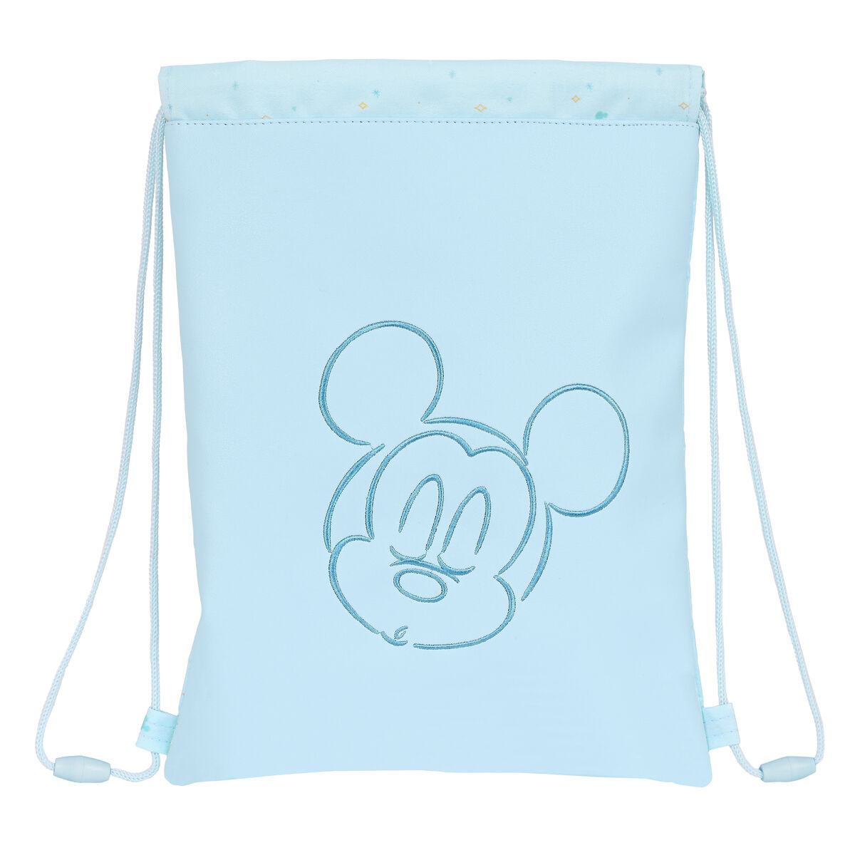 Skopåse med remmar Mickey Mouse Baby Ljusblå 26 x 34 cm