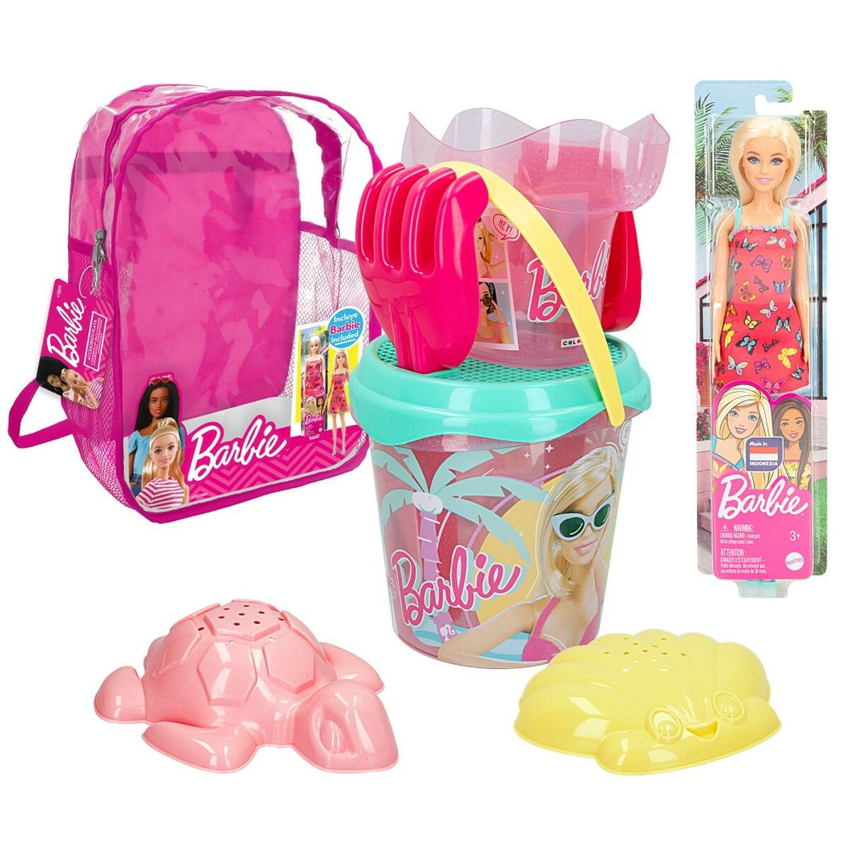 Strandleksaker set Barbie 8 Delar Ø 18 cm