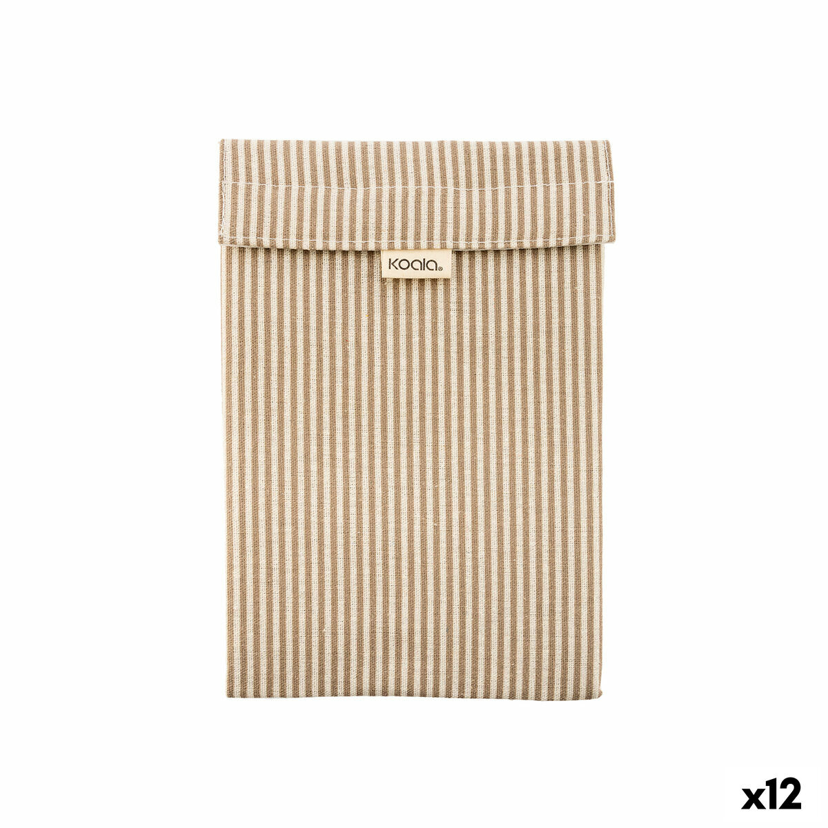Lunchväska Koala Eco Friendly Beige Textil 26 x 17,5 cm Randig (12 antal)