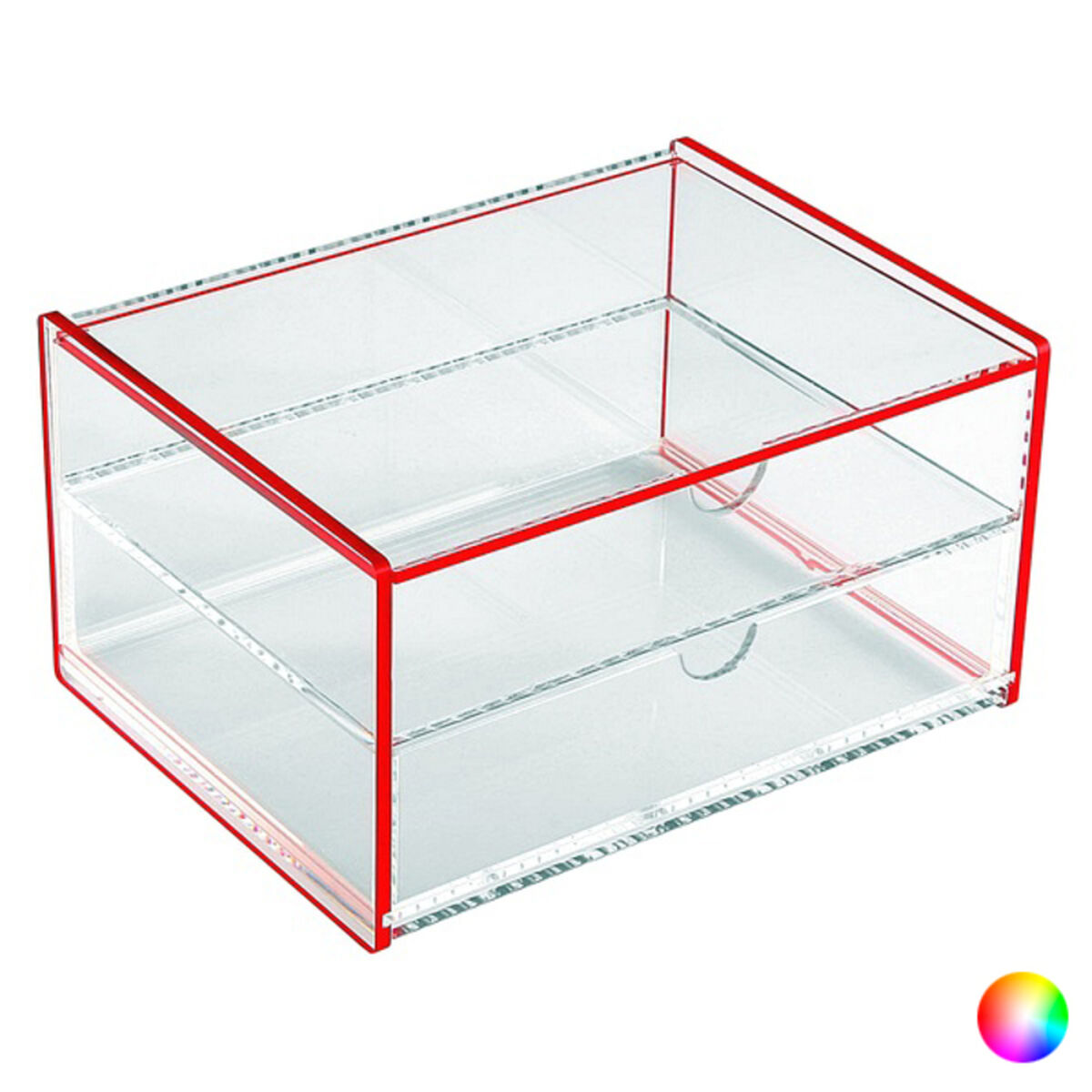 Ask med fack polypropen (13 x 9,2 x 17,1 cm) Röd