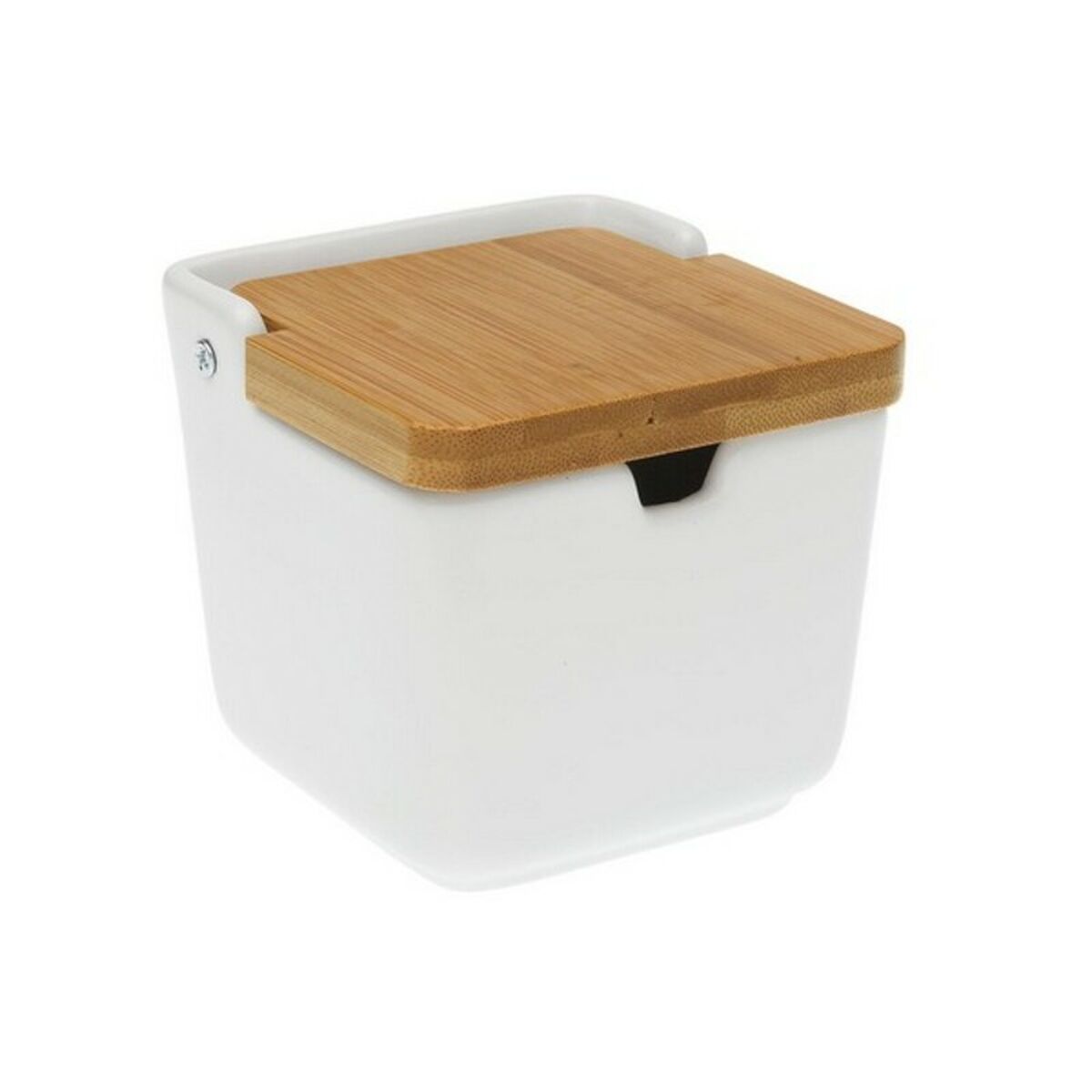 Sockerströare Med lock Bambu Keramik (11,2 x 10,3 x 11,2 cm)
