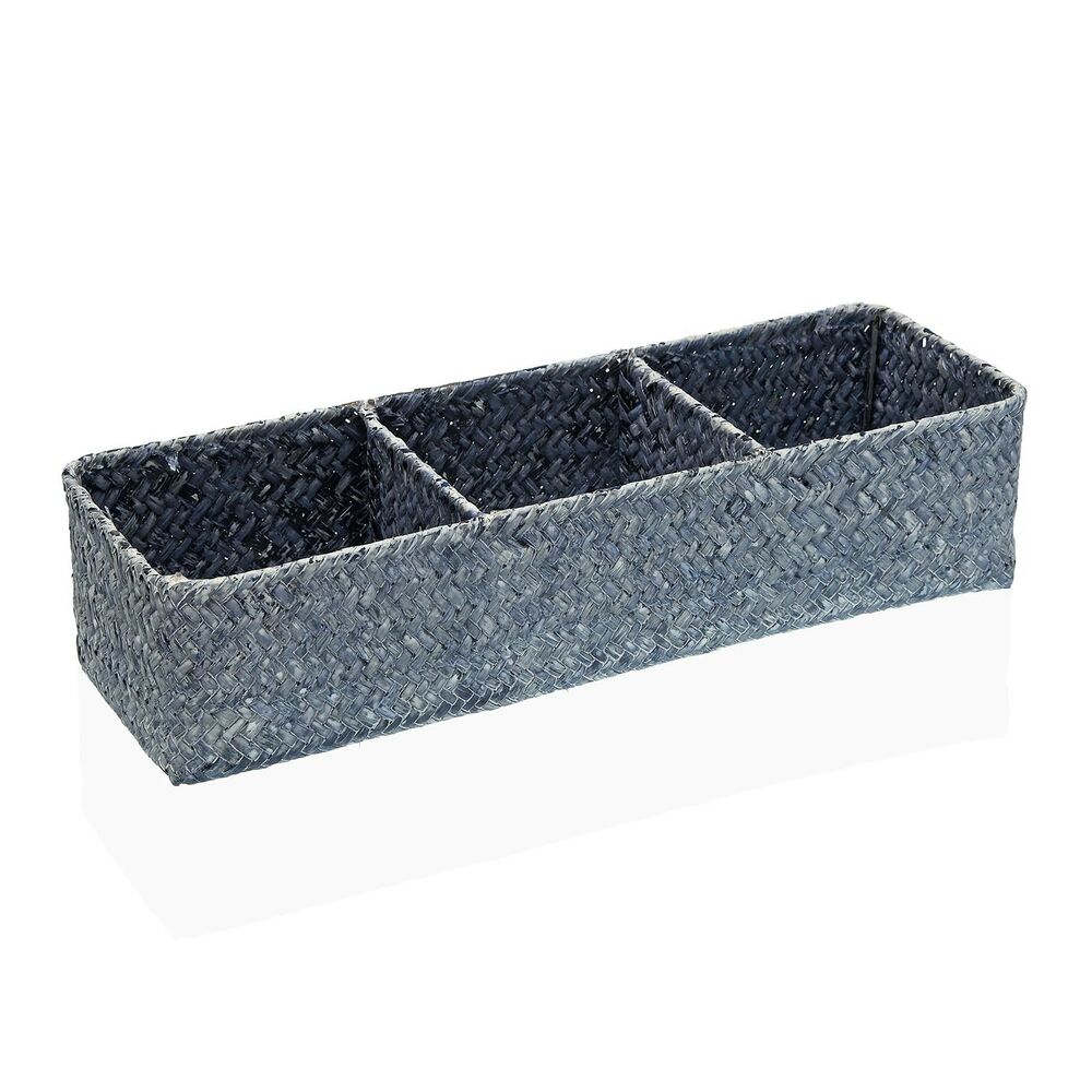 Multifunktionell korg Versa Blå Havsalger 12 x 8 x 36 cm