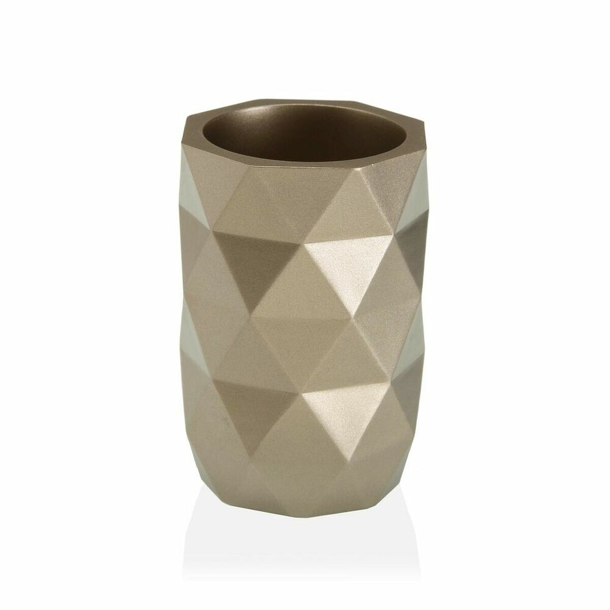 Tandborsthållare Versa DIAMOND Vit Harts (7,4 x 10,6 x 7,4 cm)