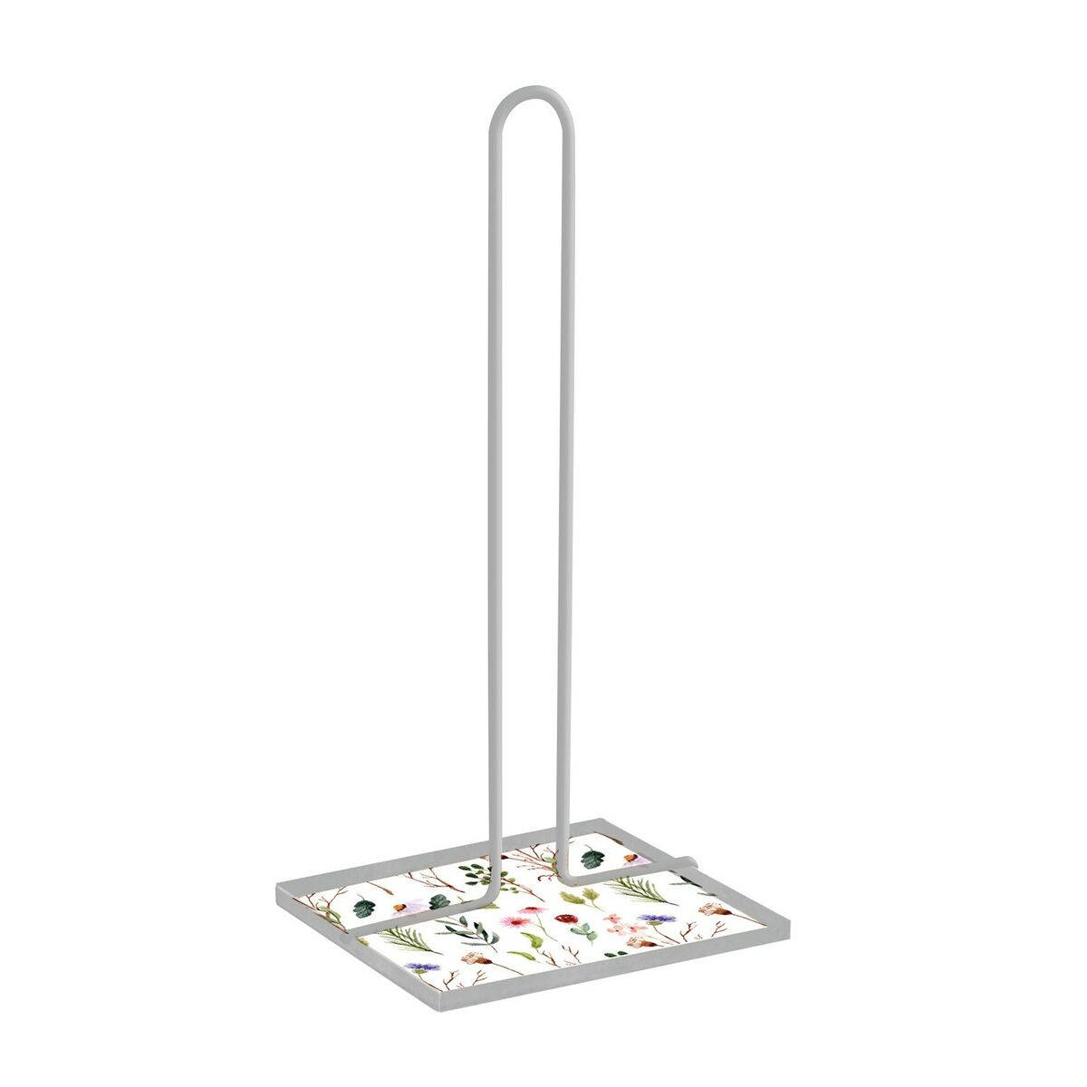 Hushållspappershållare Versa Sansa Virágok Metall Stål Trä MDF (16,5 x 31 x 13 cm)