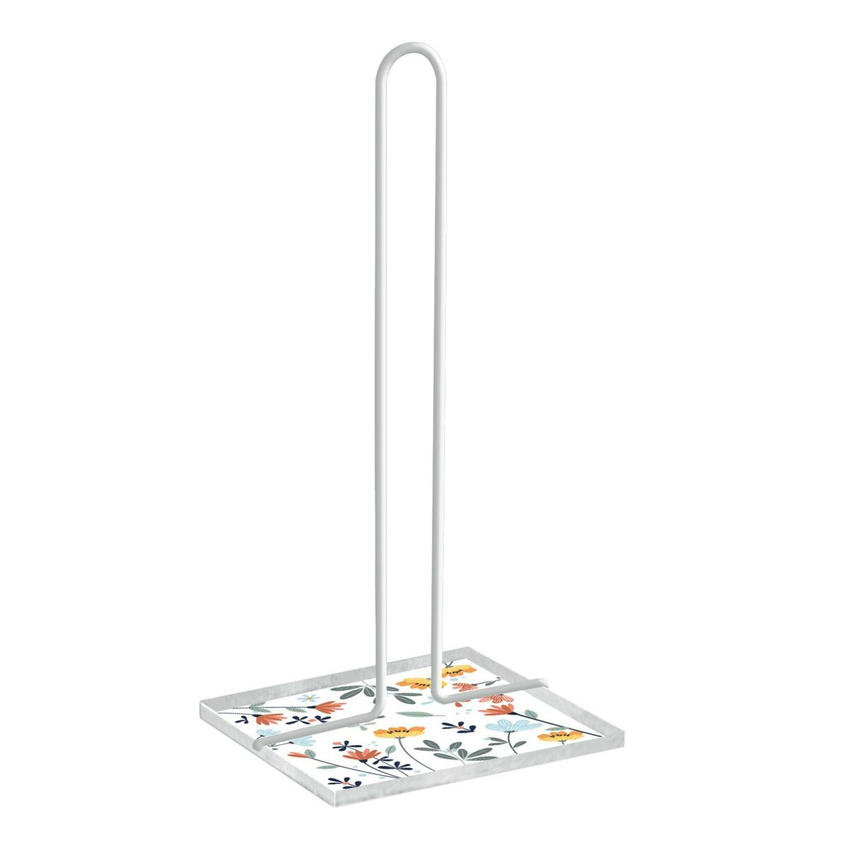 Hushållspappershållare Versa Selene Virágok Metall Stål Trä MDF (16,5 x 31 x 13 cm)