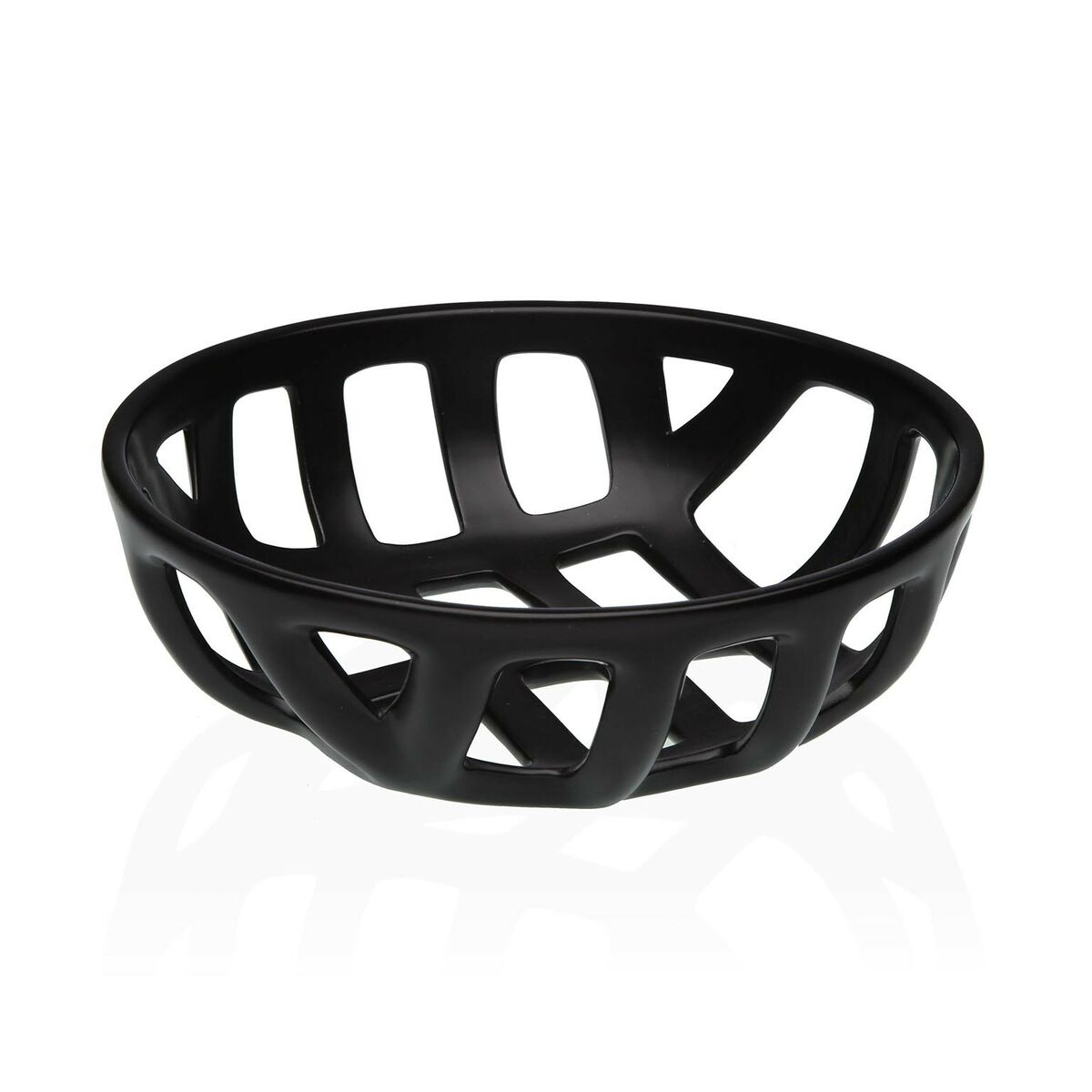 Fruktskål Versa Svart Keramik Dolomite 26,4 x 8,5 x 26,4 cm