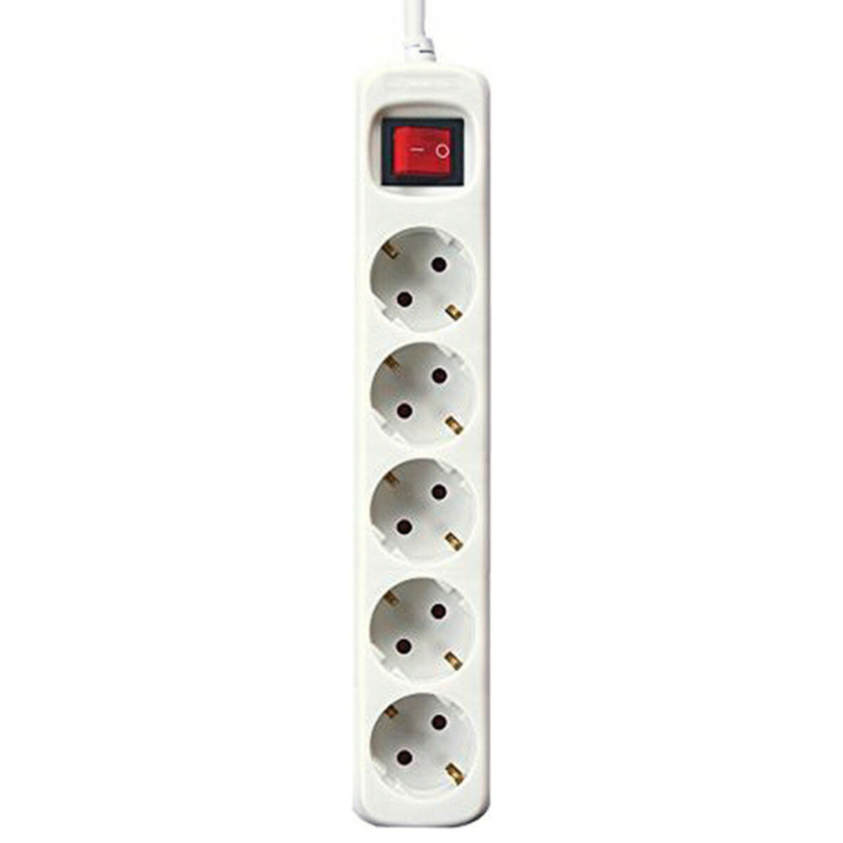 Förgreningslist 5 Tomas med Brytare Silver Electronics 1 m
