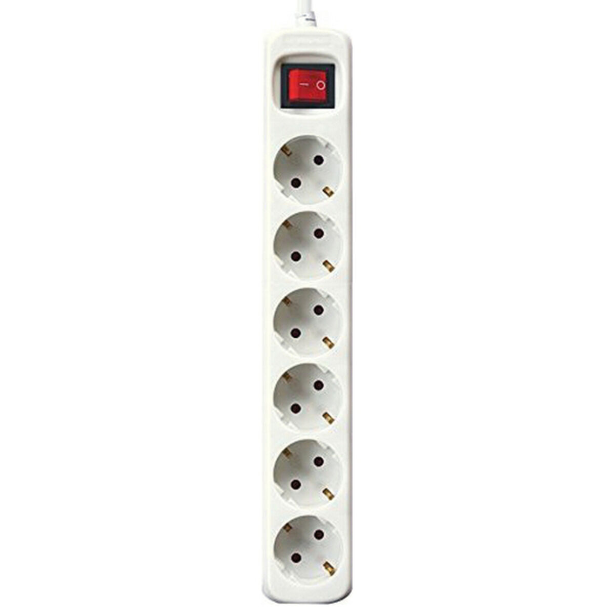 Förgreningslist 6 Tomas med Brytare Silver Electronics Vit 3 m