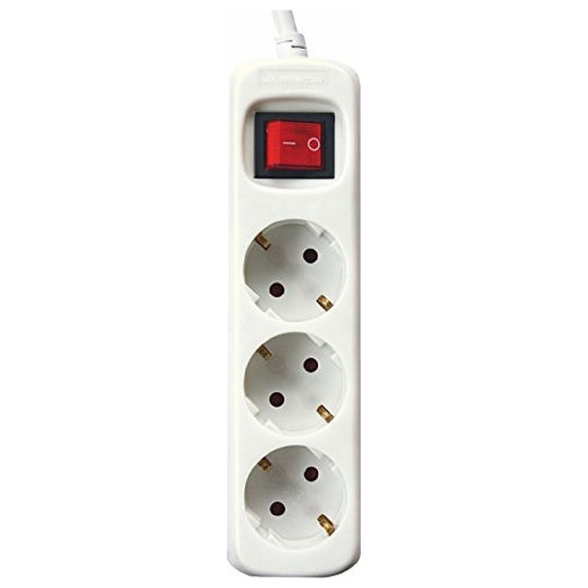 Ellist 3 Tomas-uttag med brytare Silver Electronics 9637 3680W (3 m)