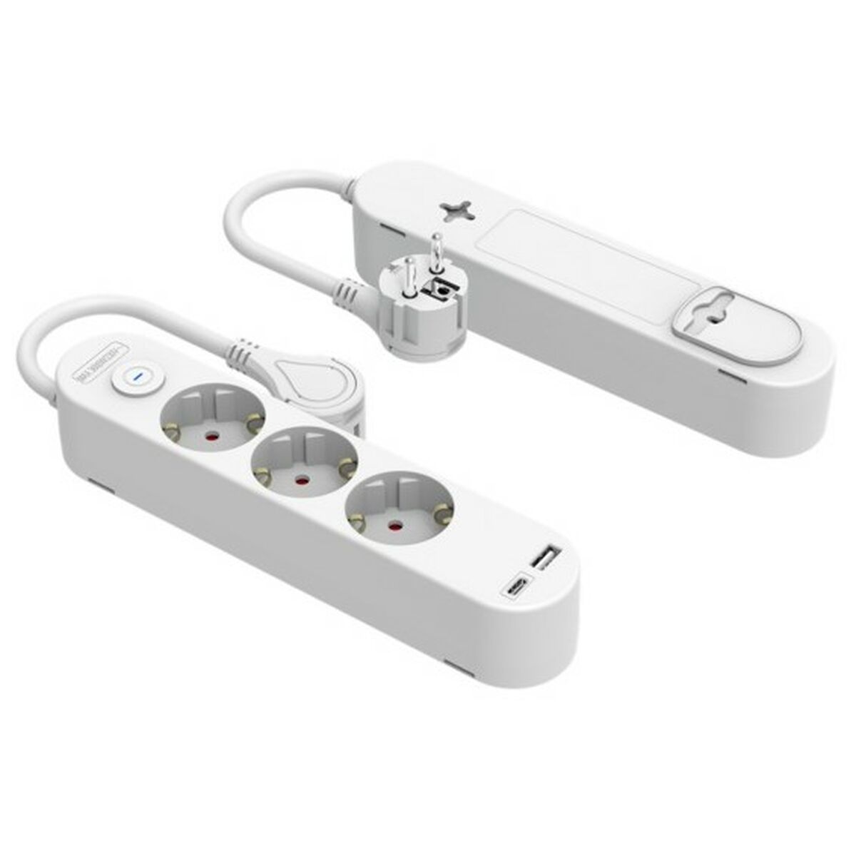 Ellist 3 Tomas-uttag med brytare Silver Electronics 48643
