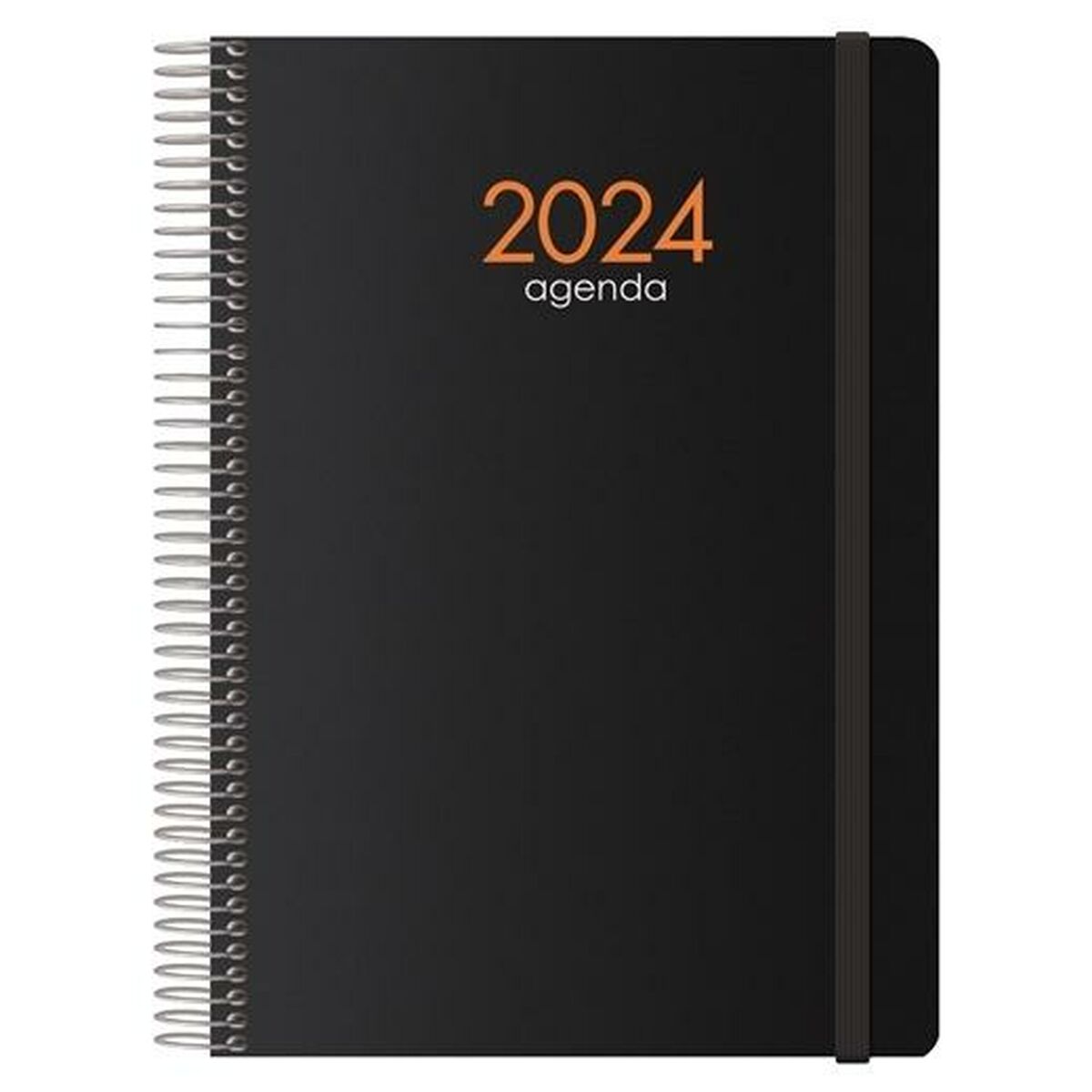 Dagbok SYNCRO DOHE 2024 Svart Quarto 15 x 21 cm Årlig 2025