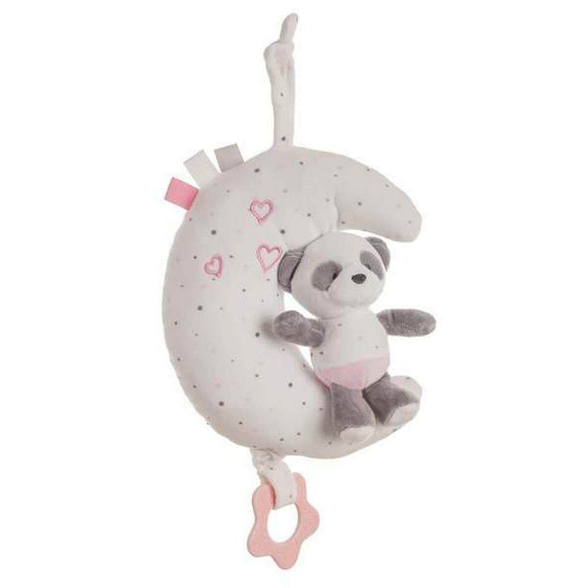 Skallra med musik Baby Panda Måne Rosa